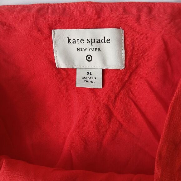 Kate Spade Womens XL Red Scalloped Mini Shift Dress Trendy Designer Vacation NWT - Picture 5 of 6